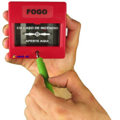 Botoeira e Acionador Manual Convencional (Convencional Call Point) código AFAM2. Ideal para Central de Alarme de Incêndio. Imagem 09