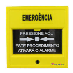 Acionador Manual e Botoeira de Comando Para Controle de Acesso e Emergência na Cor Amarela com Relé NA/NF código AFAM3AM - Imagem 01