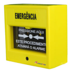 Acionador Manual e Botoeira de Comando Para Controle de Acesso e Emergência na Cor Amarela com Relé NA/NF código AFAM3AM - Imagem 02