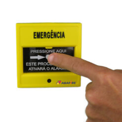 Acionador Manual e Botoeira de Comando Para Controle de Acesso e Emergência na Cor Amarela com Relé NA/NF código AFAM3AM - Imagem 11