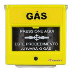 Acionador Manual e Botoeira de Comando Para Emergência e Acionamento de Gás, na cor Amarela com relé NA/NF código AFAM5 - Imagem 01