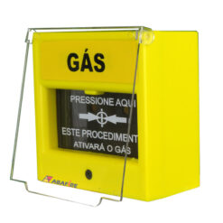 Acionador Manual e Botoeira de Comando Para Emergência e Acionamento de Gás, na cor Amarela com relé NA/NF código AFAM5 - Imagem 02