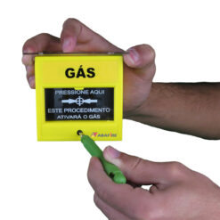 Acionador Manual e Botoeira de Comando Para Emergência e Acionamento de Gás, na cor Amarela com relé NA/NF código AFAM5 - Imagem 06