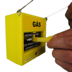Acionador Manual e Botoeira de Comando Para Emergência e Acionamento de Gás, na cor Amarela com relé NA/NF código AFAM5 - Imagem 09