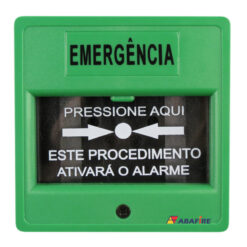Acionador Manual e Botoeira de Comando Para Controle de Acesso e Emergência na Cor Verde com Relé NA/NF código AFAM3VD - Imagem 01