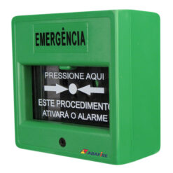Acionador Manual e Botoeira de Comando Para Controle de Acesso e Emergência na Cor Verde com Relé NA/NF código AFAM3VD - Imagem 02