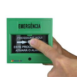 Acionador Manual e Botoeira de Comando Para Controle de Acesso e Emergência na Cor Verde com Relé NA/NF código AFAM3VD - Imagem 06