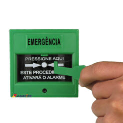 Acionador Manual e Botoeira de Comando Para Controle de Acesso e Emergência na Cor Verde com Relé NA/NF código AFAM3VD - Imagem 12