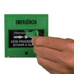 Acionador Manual e Botoeira de Comando Para Controle de Acesso e Emergência na Cor Verde com Relé NA/NF código AFAM3VD - Imagem 13