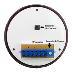 Sirene Audiovisual / Alarme Sonoro e Visual Tipo Multitom com Tensao em 127/220 Volts e 12 Toques Diferentes codigo AFSVFMT220 - Imagem 02