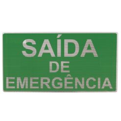 Bloco Autônomo de Iluminação de Emergência e Balizamento Escrito Saída de Emergência, com uma lâmpada de 9 Watts, código AFMAC512B