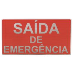 Bloco Autônomo de Iluminação de Emergência e Balizamento Escrito Saída de Emergência, com Duas Lâmpadas de 9 Watts, código AFMAC5122B
