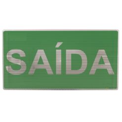 Bloco Autônomo de Iluminação de Emergência e Balizamento Escrito Saída, com Duas Lâmpadas de 9 Watts, código AFMAC5122B