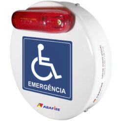 Campainha Sonora e Luminosa (Audiovisual) Wireless Para Banheiros e Sanitarios de Pessoas Com Deficiencia (PCD) Código AFSAVW - Imagem 02