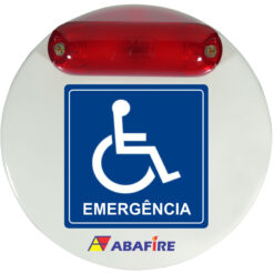 Campainha Sonora e Luminosa (Audiovisual) Wireless Para Banheiros e Sanitarios de Pessoas Com Deficiencia (PCD) Código AFSAVW - Imagem 01