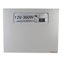 Central de Iluminação de Emergência com Saída em 12 Volts e Capacidade de 360 Watts, código AFB360.