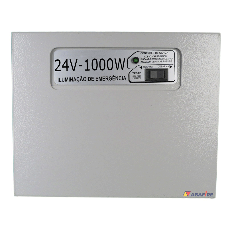 Central de Iluminação de Emergência com Saída em 24 Volts e Capacidade de 1000 Watts, código AFUSE241000