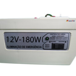 Central de Iluminação de Emergência com Saída em 12 Volts e Capacidade de 180 Watts, código AFB180.
