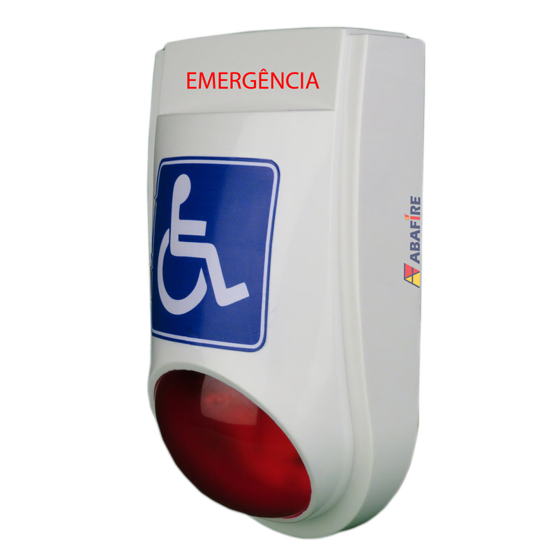 Sirene Audiovisual de Emergência e Alarme para Sanitários PNE (Portadores de Necessidades Especiais) Tipo Cabeado - Imagem 03