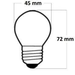 Lâmpada de LED tipo bolinha em 12 Volts e 3 Watts com 360 Lumens, código AFLED12V3W, Para Centrais de Iluminação de Emergência - Imagem 03