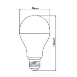 Lâmpada de LED tipo Bulbo em 12 Volts e 5 Watts com 720 Lumens, código AFLED12V5W, Para Centrais de Iluminação de Emergência - Imagem 03