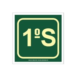 AF1S-placa-sinalizacao-fotoluminescete-rota-fuga-evacuacao-primeiro-subsolo