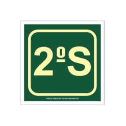 AF2S-placa-sinalizacao-fotoluminescete-rota-fuga-evacuacao-segundo-subsolo