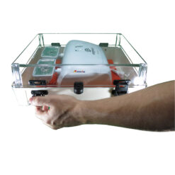 Luminária de Emergência (Bloco Autônomo) Para Área Externa à Prova de Água (IP65) com Dois Faróis de LED e 2000 Lumens, código AF2000LMPT