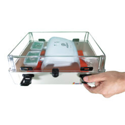 Luminária de Emergência (Bloco Autônomo) Para Área Externa à Prova de Água (IP65) com Dois Faróis de LED e 2000 Lumens, código AF2000LMPT