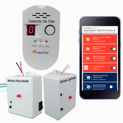 Sistema de Detecção de Vazamento de Gás por Aplicativo na Internet via app mobile para bloqueio automático de válvula solenóide de bloqueio de gás